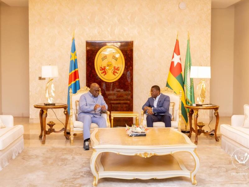 Lire la suite à propos de l’article Lome : Félix Tshisekedi a séjourné ce lundi à Lomé pour des discussions sur la paix dans l’Est de la République Démocratique du Congo