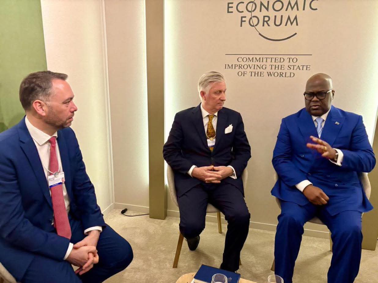 You are currently viewing Davos: Maxime Prevot, 1er Ministre Belge et Sa Majesté le Roi rencontrent le Président Félix Tshisekedi Tshilombo.